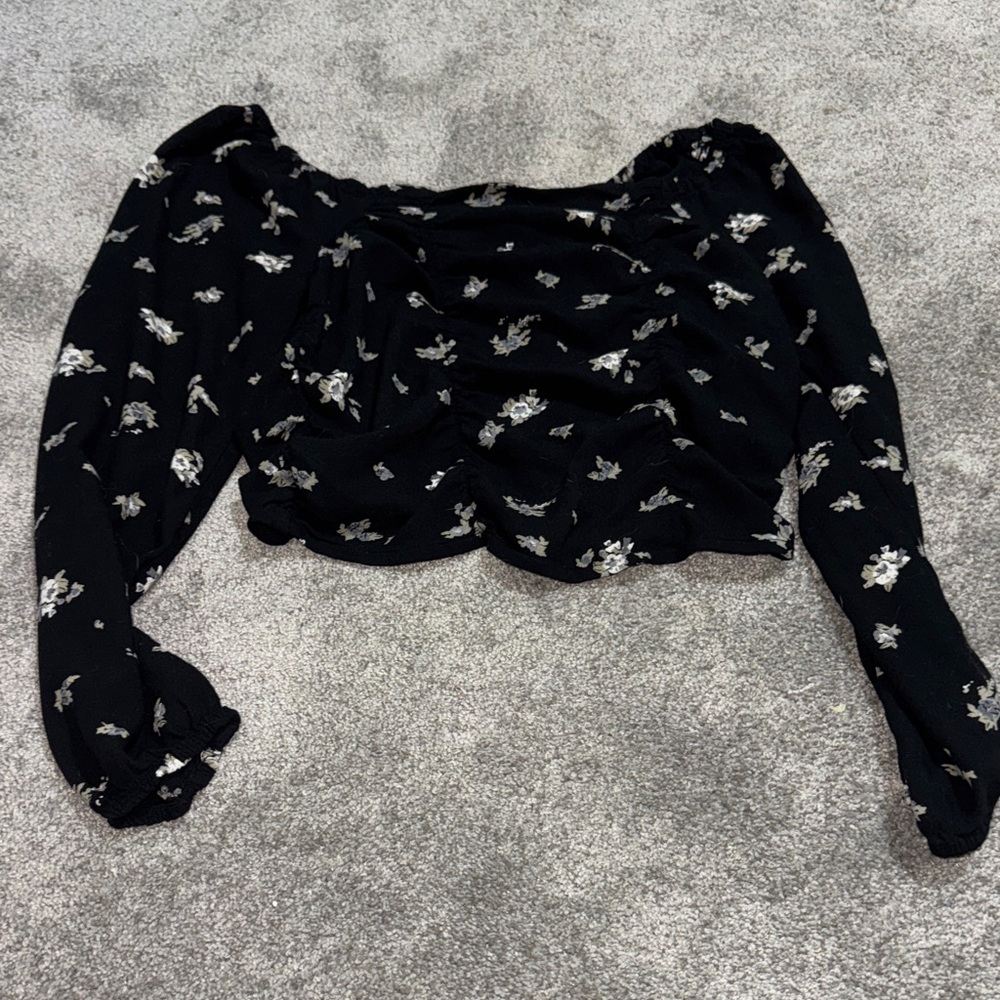 SO Black Floral Women's Blouse